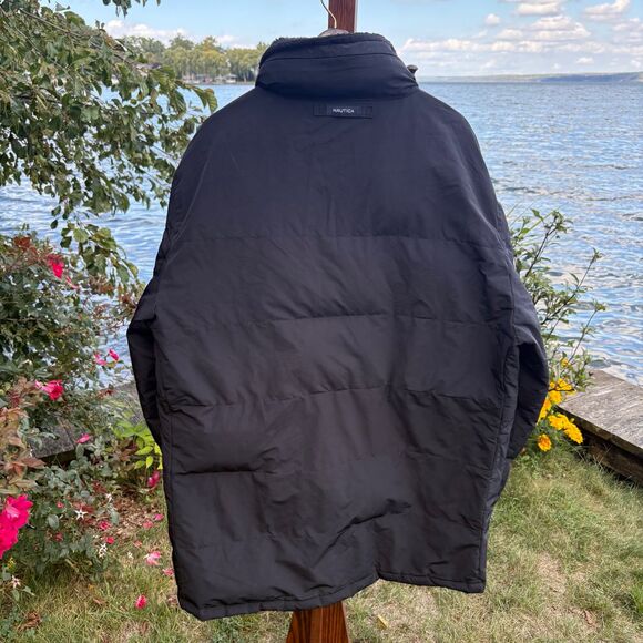Nautica Insulated Winter Parka with Hood & 4 Pockets, True Black Men's XXL - Picture 10 of 15